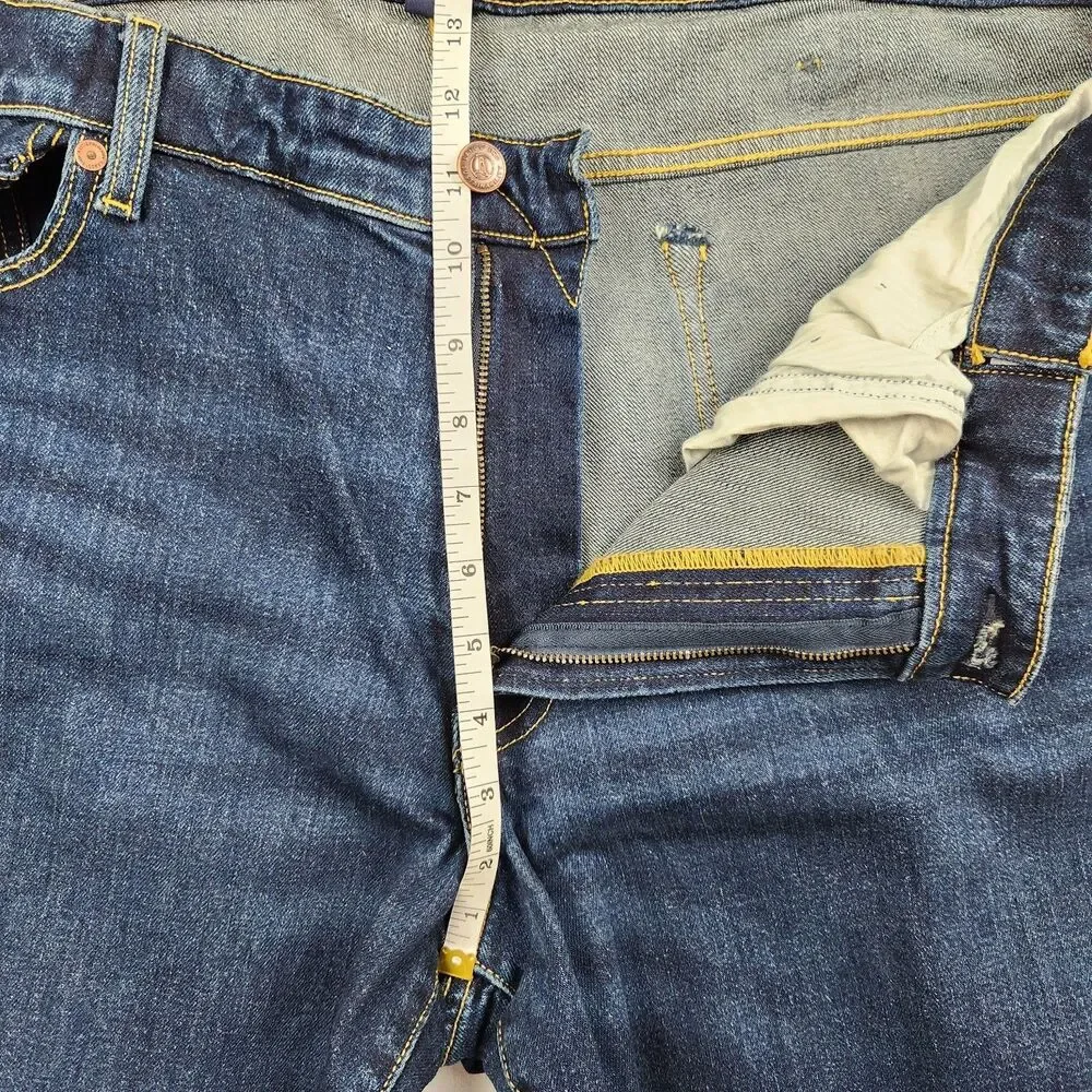 Lands End Traditional Fit Jeans Mens 42x34 Lot of 2 Straight Leg NWT Med/Dark
